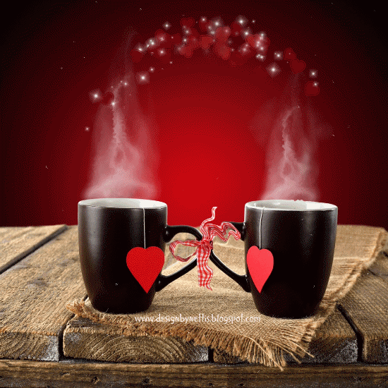 tazas de cafe con corazones 1